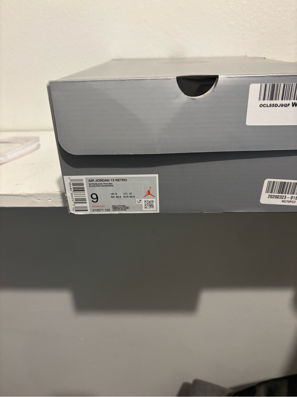 Jordan sneakers gray white black box (Men)